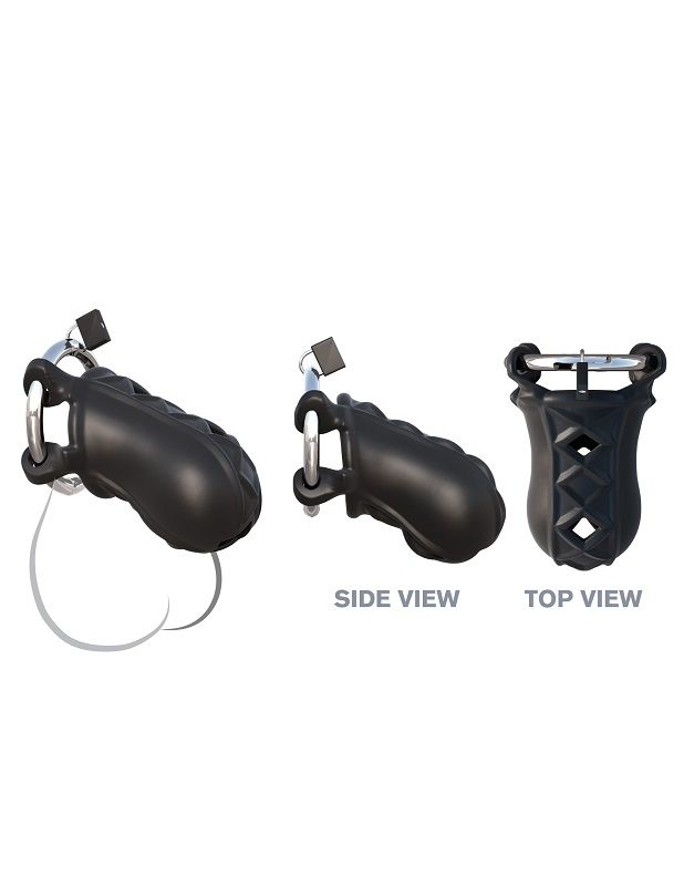 Sensual silicone penis cage from Fantasy C-Ringz, designed for comfort and stimulation, showcasing its unique shape.