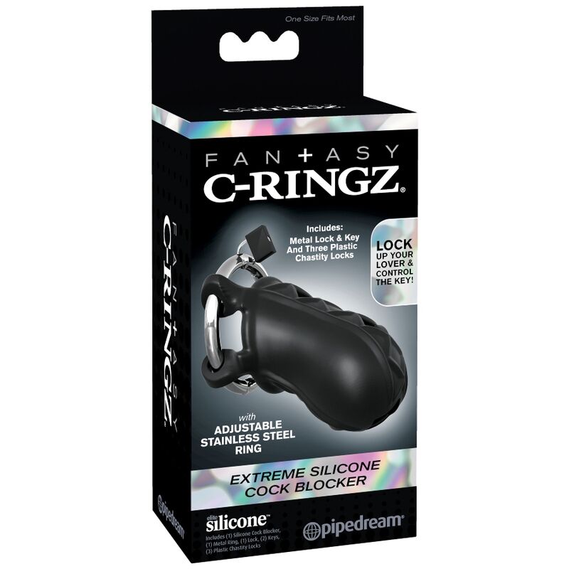 Silicone penis cage from Fantasy C-Ringz, featuring a sleek design for enhanced sensations and comfort.