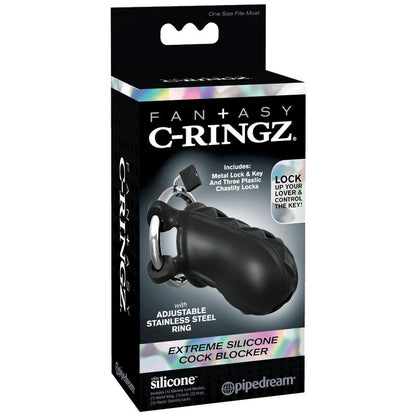 Silicone penis cage from Fantasy C-Ringz, featuring a sleek design for enhanced sensations and comfort.