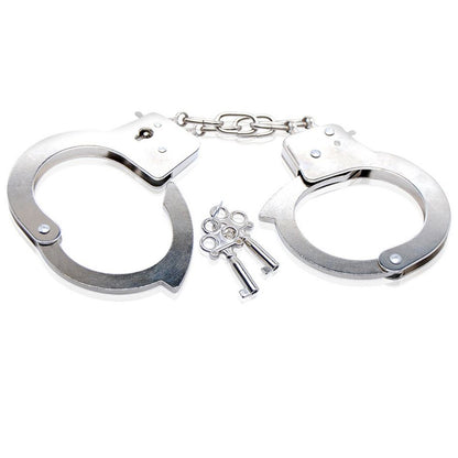 Esposas de metal de la serie Fetish Fantasy Series, con acabado metálico y diseño resistente, para juegos de restricción y bondage.