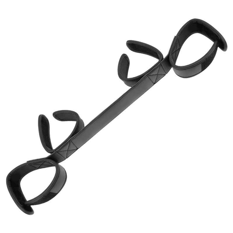 Barra separadora de bondage FETISH SUBMISSIVE con forro de neopreno para restricción y control en juegos BDSM.