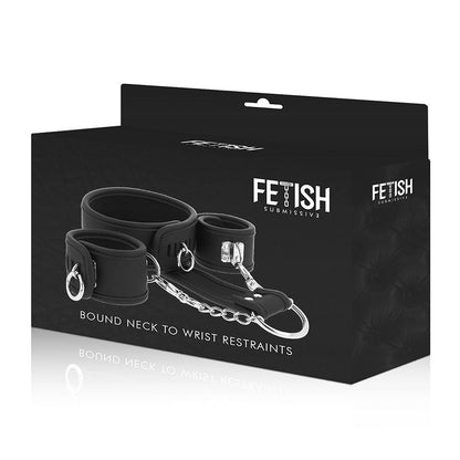 FETISH SUBMISSIVE - COLLAR I ESPOSES CUIR VEGÀ AMB FOLRE DE NEOPRÈ