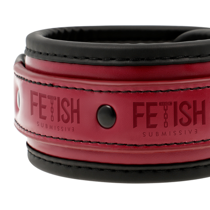 Esposas para tobillos de cuero vegano con forro de neopreno, parte de la colección Fetish Submissive Dark Room, accesorios de restricción.