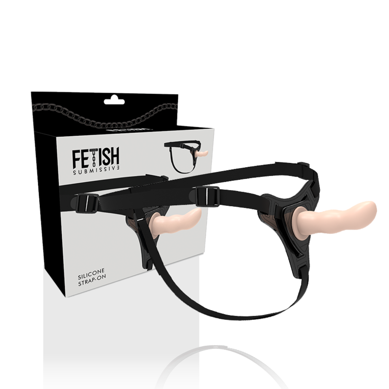 Harness Fetish Submissive de silicona Flesh con G-spot de 12.5 cm, para experiencias eróticas y sensuales.