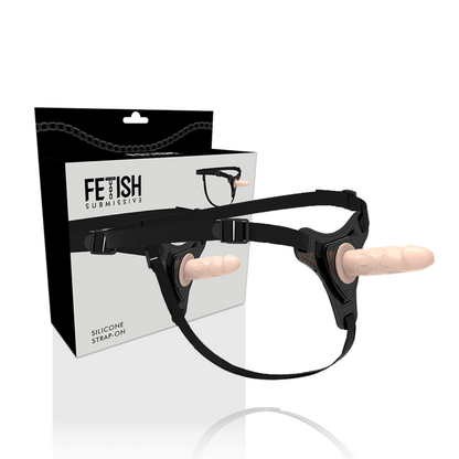 Arnés sexual de silicona Flesh realista de 12,5 cm de la marca FETISH SUBMISSIVE HARNESS, con diseño ajustado y detalles realistas