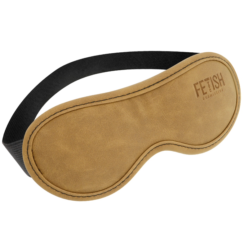 Antifaz de cuero vegano con forro de neopreno de la marca FETISH SUBMISSIVE ORIGIN, diseñado para juegos de dominación y sumisión.