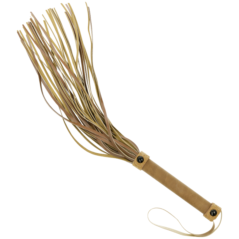 Correa de cuero vegano FETISH SUBMISSIVE ORIGIN, con cadena metálica y asa resistente, diseñada para juegos de roles y BDSM.