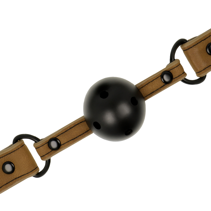 Mordaza transpirable de la marca Fetish Submissive Origin, diseñada para uso en juegos de restricción y fetiches.