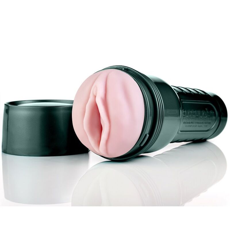 Fleshlight GO Pink Lady Surge con vagina, lanzador universal y lubricante Aqua Quality 50 ml, ideal para uso íntimo.