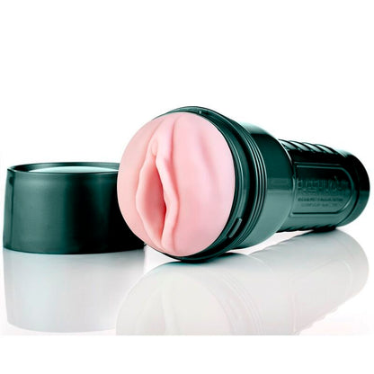 Fleshlight GO Pink Lady Surge con vagina, lanzador universal y lubricante Aqua Quality 50 ml, ideal para uso íntimo.
