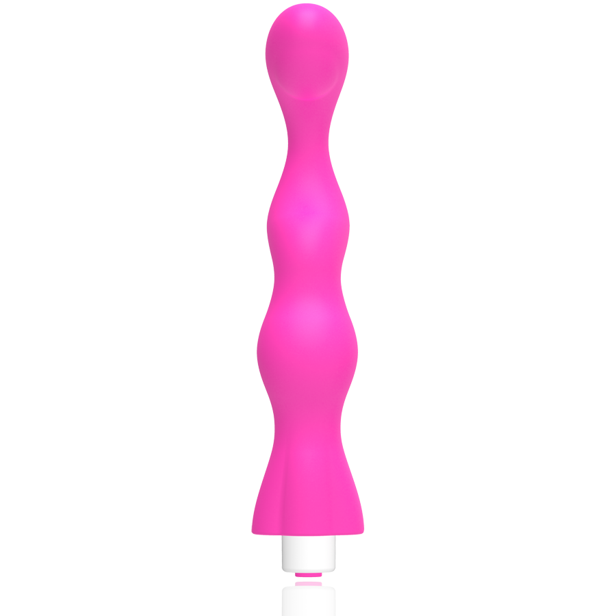Vibrador G-SPOT George de color rosa chicle diseñado para estimulación del punto G, con forma ergonómica y suave textura.