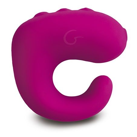 Anillo vibrador XL G-VIBE de color frambuesa dulce, diseñado para placer y estimulación, con textura suave y forma ergonómica.