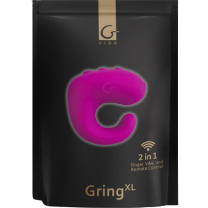 Anillo vibrador G-VIBE XL en color frambuesa dulce, diseñado para placer y estimulación, con textura suave y compacto.