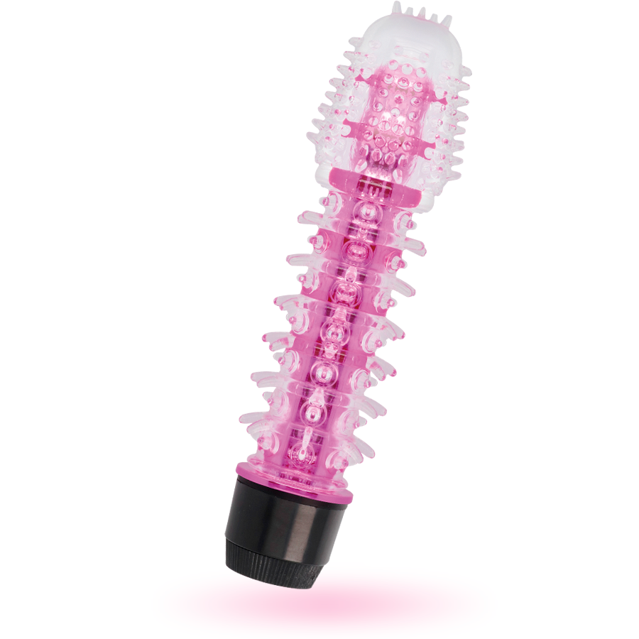 Vibrador rosa GLOSSY Axel con acabado brillante y diseño ergonómico, ideal para placer personal.