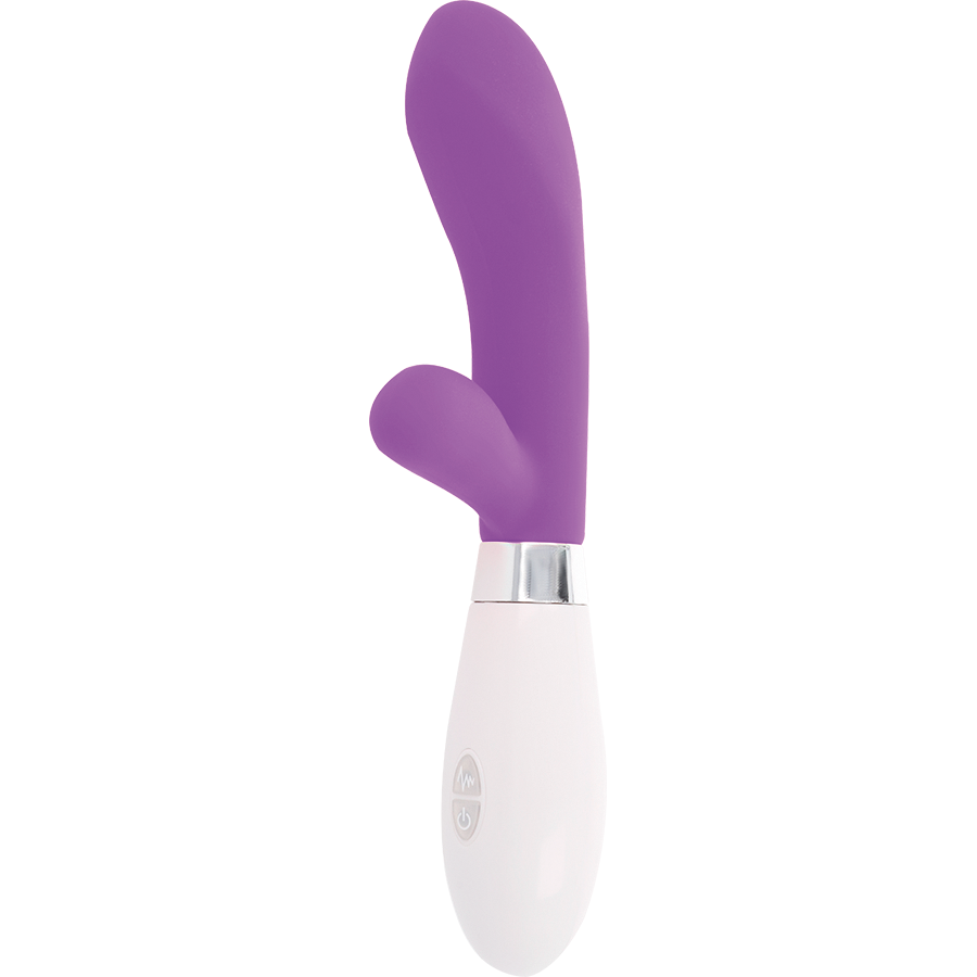 Conejito de peluche lila GLOSSY Jackson Rabbit, peluche suave y brillante en la imagen.