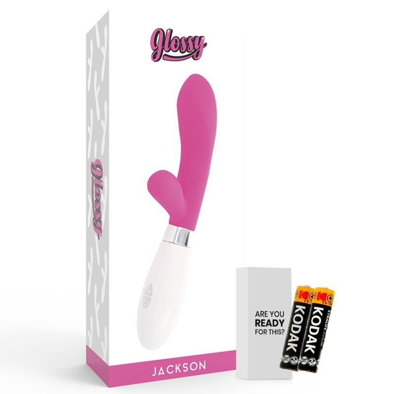 Conejo rosa de GLOSSY Jackson Rabbit, con acabado brillante y detalles suaves en la imagen.