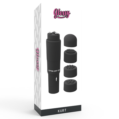 GLOSSY - POCKET KURT BLACK MASSAGER