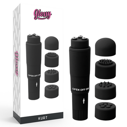 GLOSSY - POCKET KURT BLACK MASSAGER