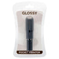 Vibrador de bolsillo negro GLOSSY, con acabado brillante y compacto, ideal para uso personal y discreto.