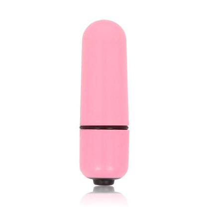 Vibrador pequeño rosa de la marca GLOSSY, con acabado brillante y diseño compacto para uso íntimo.