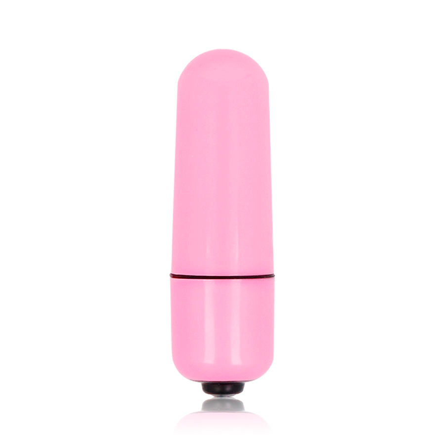 Vibrador pequeño rosa intenso de la marca GLOSSY, con acabado brillante y diseño compacto para placer personal.