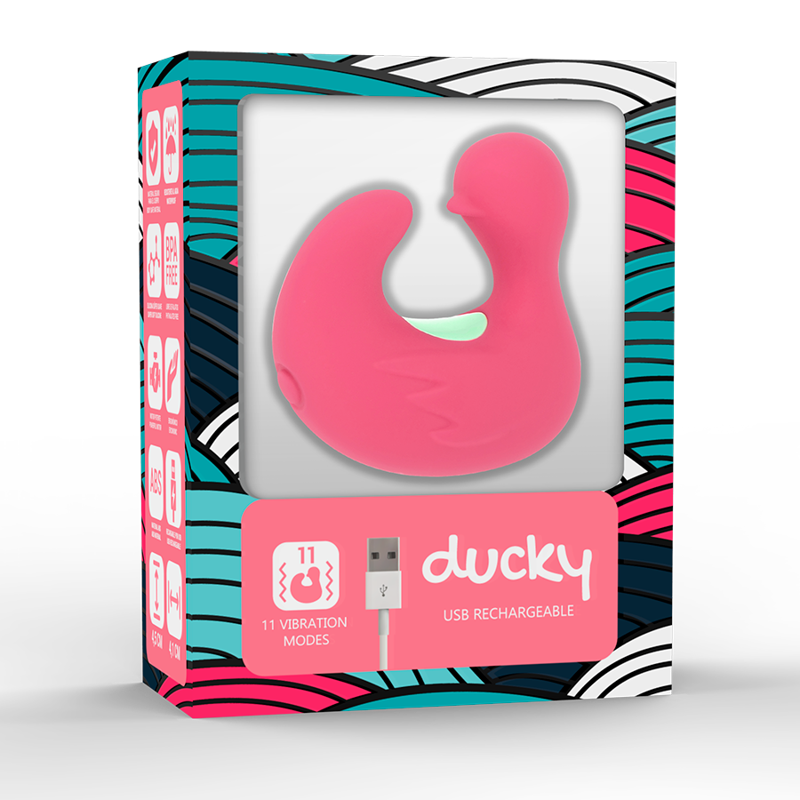 HAPPY LOKY - DEDAL ÀNEC ESTIMULADOR DE SILICONA RECARREGABLE DUCKYMANIA