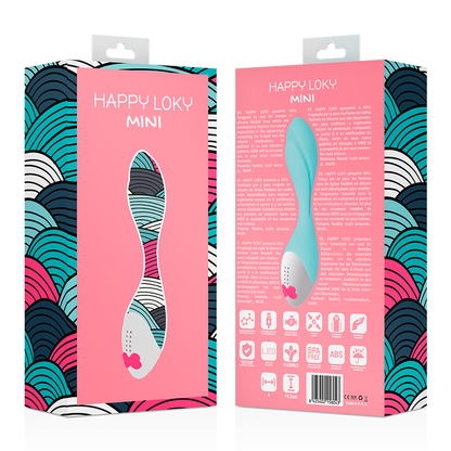 Vibrador mini divertido de la marca HAPPY LOKY, con diseño compacto y color vibrante para uso personal.