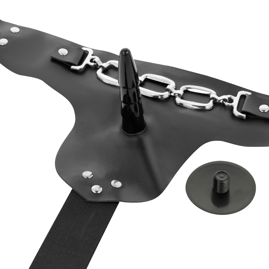 Arnés HARNESS ATTRACTION George realista con vibrador de 19 cm y 4 cm, diseñado para uso íntimo y placer personal.