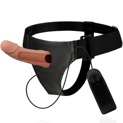 Arnés Attraction Hueco Marcos con vibrador de 15 cm o 5 cm, arnés de marca HARNESS ATTRACTION para uso íntimo.
