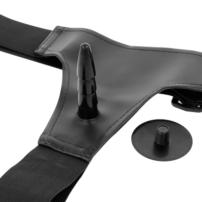 Arnés de la marca HARNESS ATTRACTION, modelo Melvin Flesh de 19 cm por 4 cm, en color carne, mostrando el diseño del arnés.