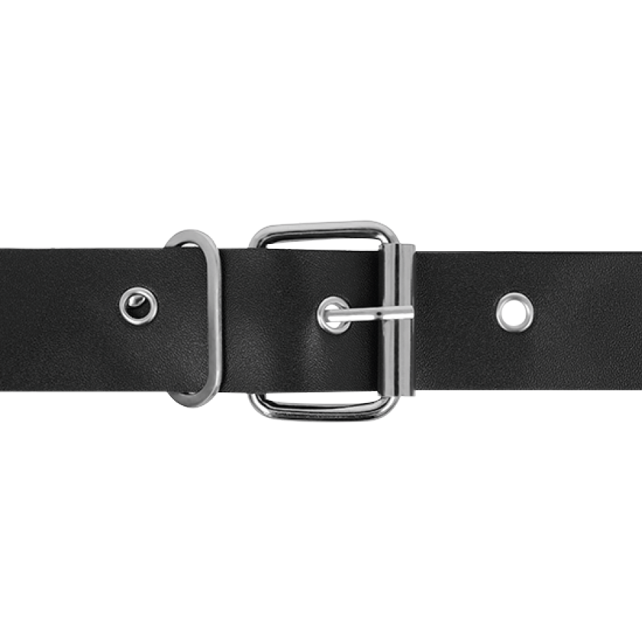 Arnés Murdock de Harness Attraction, ajustable de 19.8 cm y 15 cm con o- 4 cm, para mascotas, en color negro.
