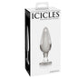 ICICLES N. 26 glass massager with a sleek design and smooth curves, showcasing its elegant craftsmanship and transparency.