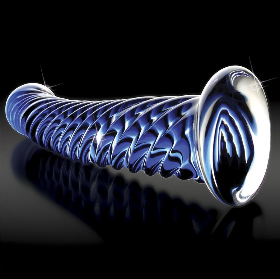 ICICLES N. 29 glass massager with smooth curves and elegant design, showcasing its transparent glass material.