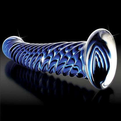 ICICLES N. 29 glass massager with smooth curves and elegant design, showcasing its transparent glass material.