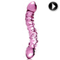 ICICLES N. 55 glass massager featuring a sleek, curved design with a clear finish for sensual relaxation.