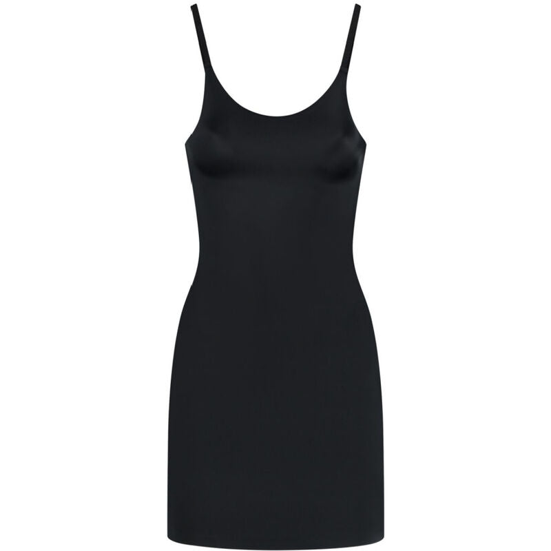 Vestido invisible beige de talla XXL de BYE-BRA, ropa interior moldeadora sin costuras para un acabado discreto.