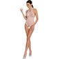 PASSION - WOMAN BS087 BODYSTOCKING BLANCO TALLA ÚNICA