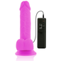 DIVERSIA - DILDO REALÍSTICO FLEXIBLE CON VIBRACIÓN LILA 20.5 CM -O- 4.2 CM