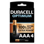 DURACELL - OPTIMUM 200 PILA ALCALINA AAA LR03 BLISTER*4