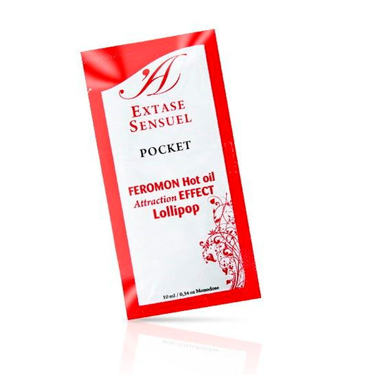 EXTASE SENSUAL - ACEITE MASAJE EFECTO CALOR FEROMONAS PIRULETA 10 ML