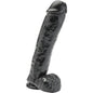 GET REAL - DILDO 28 CM CON TESTÍCULOS NEGRO