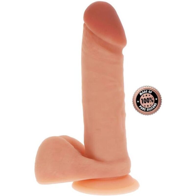 GET REAL - DILDO SILICONA 20,5 CM CON TESTÍCULOS NATURAL