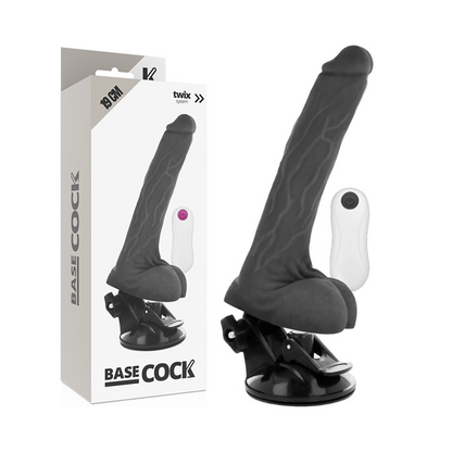 BASECOCK - VIBRADOR REALÍSTICO CONTROL REMOTO NATURAL 19 CM -O- 4 CM