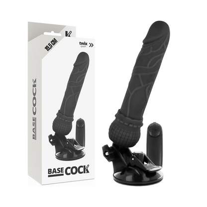 BASECOCK - VIBRADOR REALÍSTICO CONTROL REMOTO NATURAL 19.5 CM -O- 4 CM