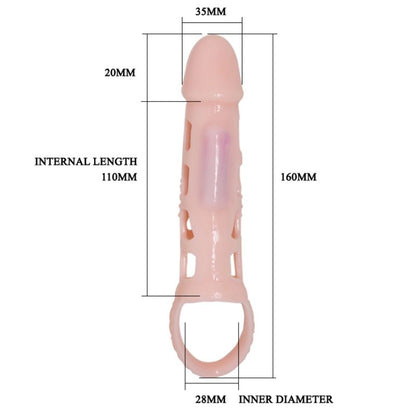 PRETTY LOVE - HARRISON FUNDA EXTENSORA PENE CON VIBRACIÓN Y STRAP 13.5 CM