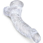 KING COCK - CLEAR PENE REALÍSTICO CURVADO CON TESTÍCULOS 16.5 CM TRANSPARENTE