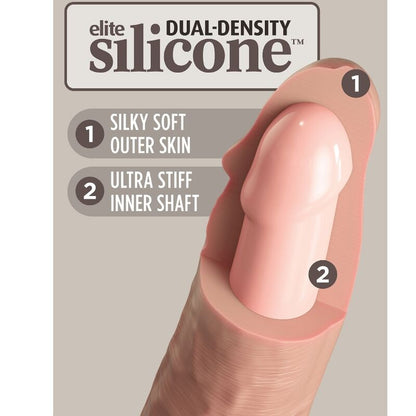 KING COCK - ÉLITE DILDO REALÍSTICO SILICONA 25.4 CM
