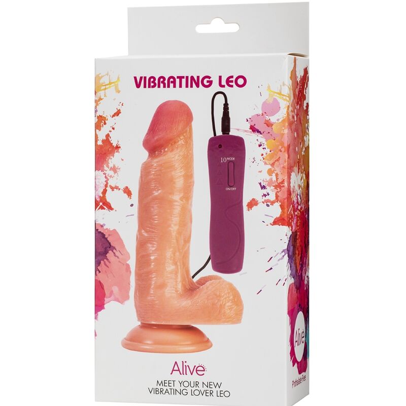 ALIVE - LEO PENE REALÍSTICO VIBRADOR 17 CM