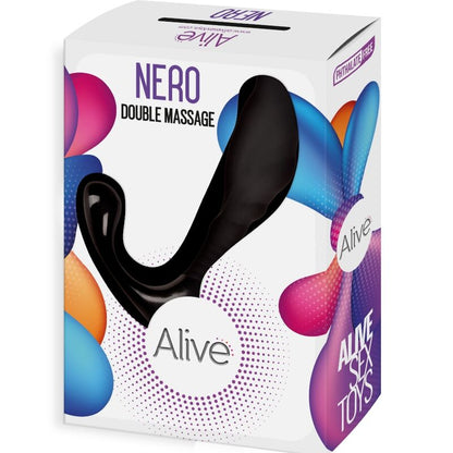 ALIVE - NERO DOBLE MASAJEADOR ANAL & PROSTÁTICO