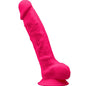 SILEXD - MODELO 1 PENE REALÍSTICO SILICONA PREMIUM SILEXPAN FUCSIA 20 CM